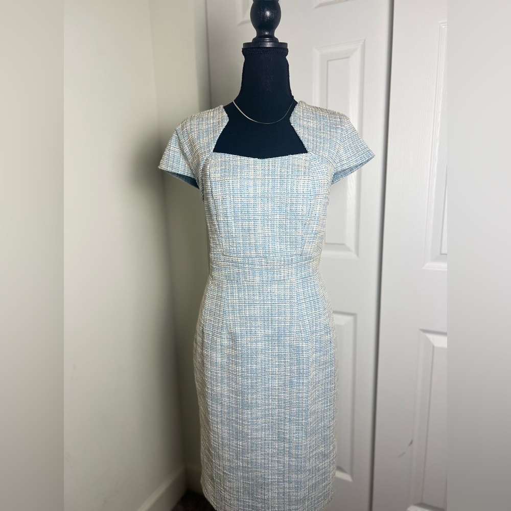 Grace Karin Chic Blue and White Midi Dress